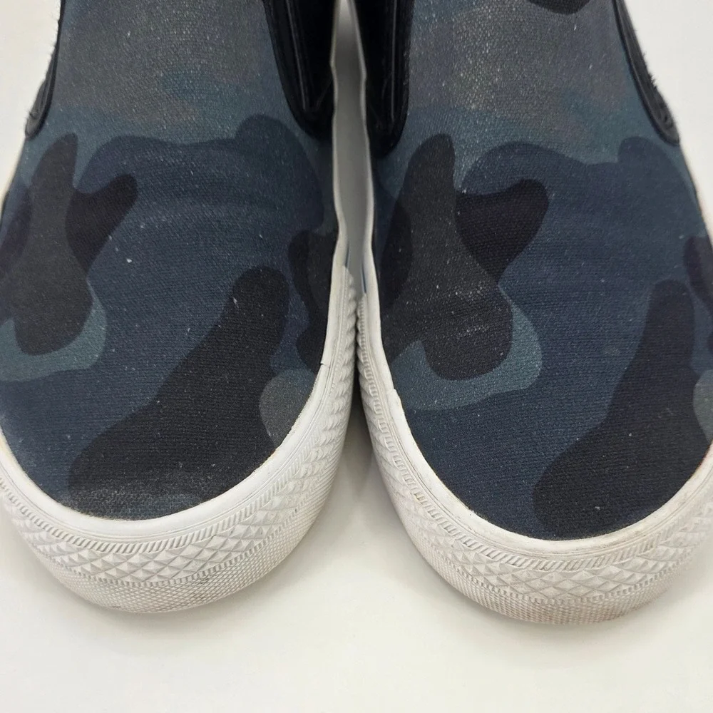 COACH CITYSOLE SKATE SLIP ON SNEAKERS MENS SIZE 10 D BLUE CAMO LEATHER CANVAS - Picture 3 of 14